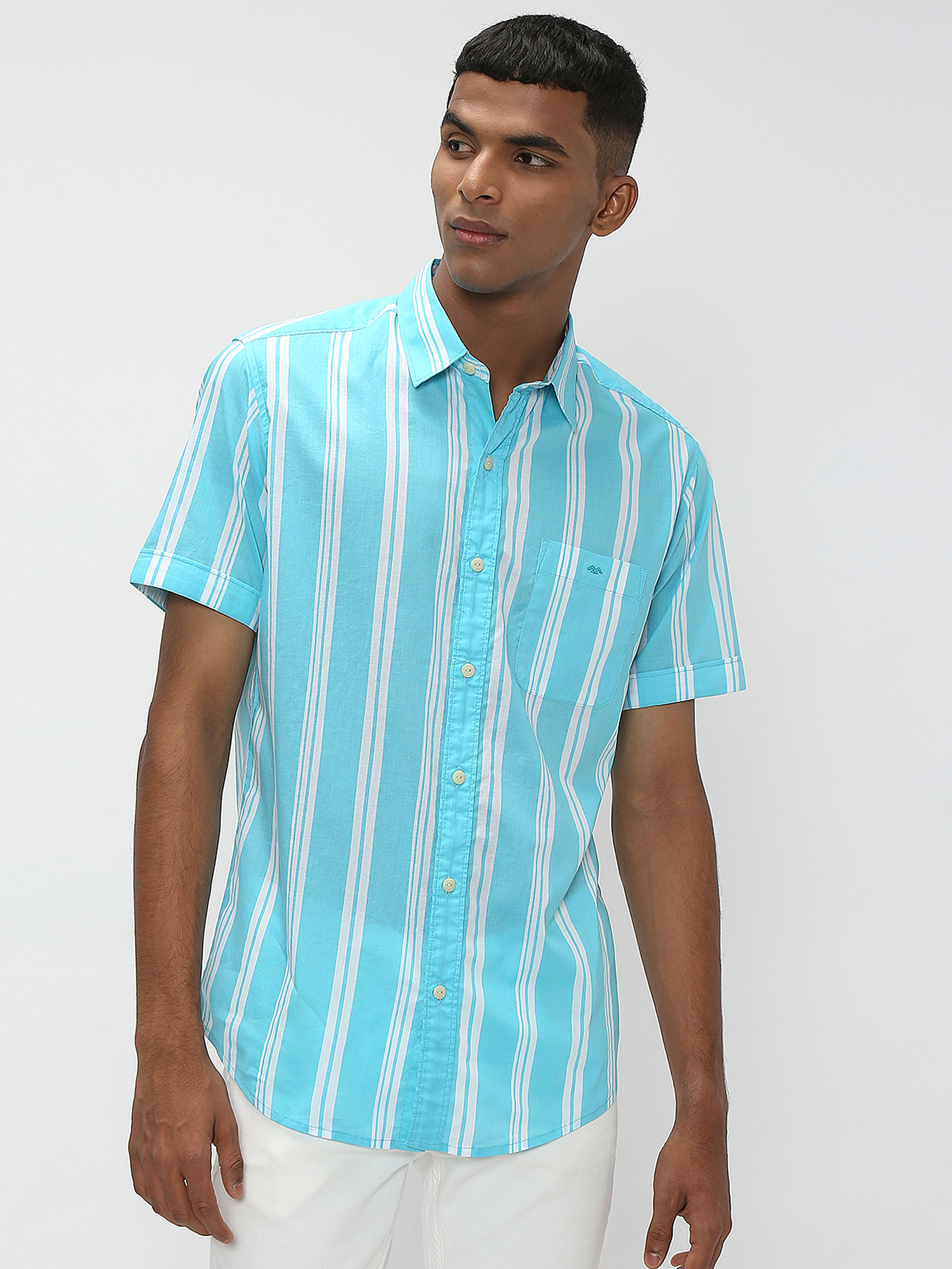 turquoise blue mens shirt
