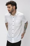 White Slim Fit Casual Shirt