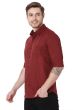 MAROON DOBBY SLIM FIT CASUAL SHIRT