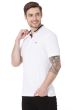 WHITE TIPPED COLLAR SLIM FIT PIQUE HENLEY