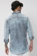 Iced Light Blue & White Pin Stripe Slim Fit Casual Shirt