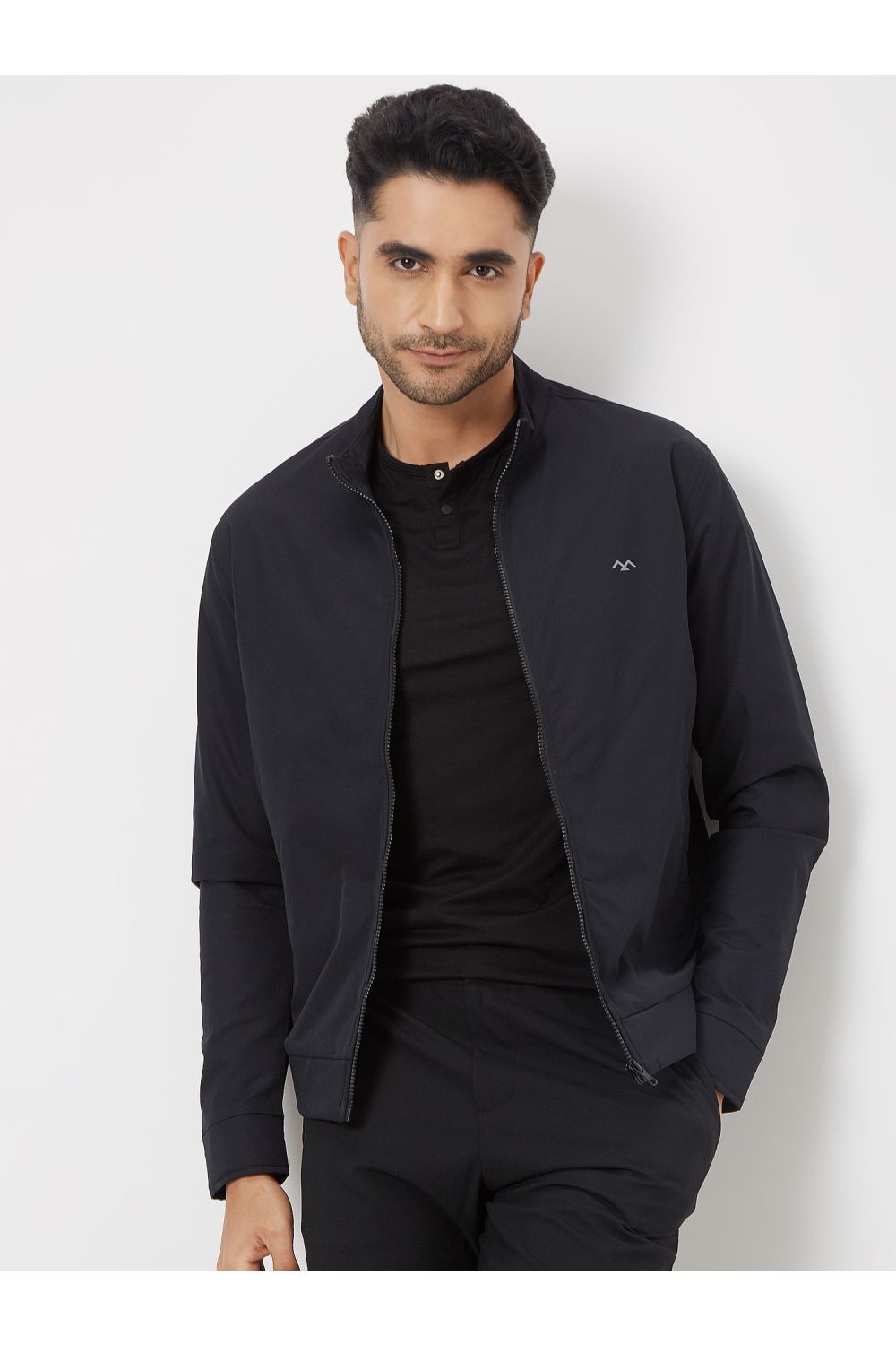 Buy Black Biker Slim Fit Jacket Online at Muftijeans