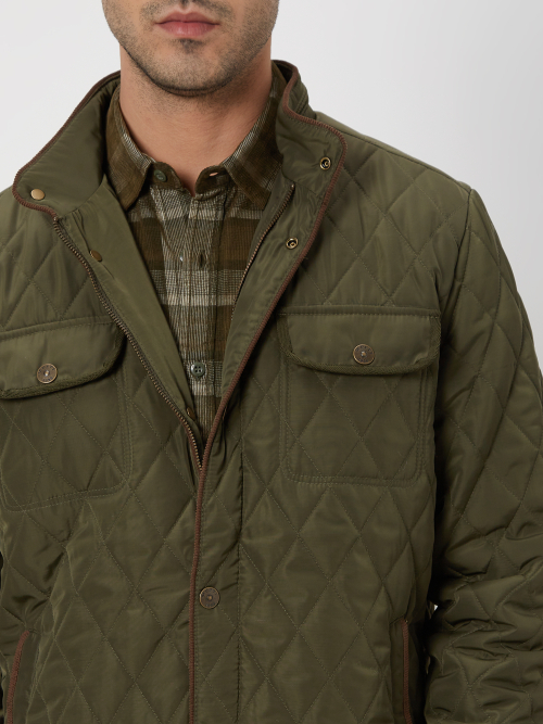 Mens fitted quilted jacket new arrivals