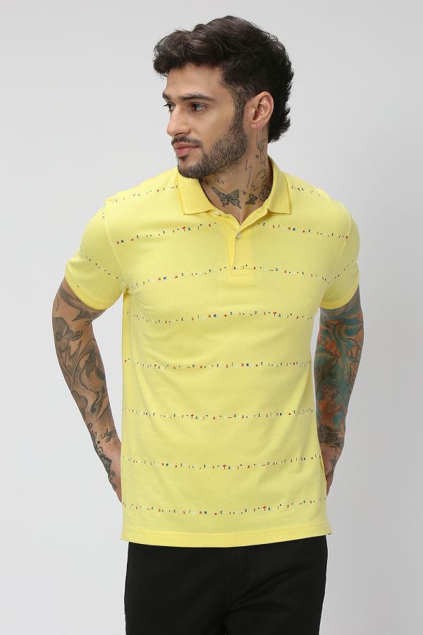 Yellow Graphic Stripe T-Shirt
