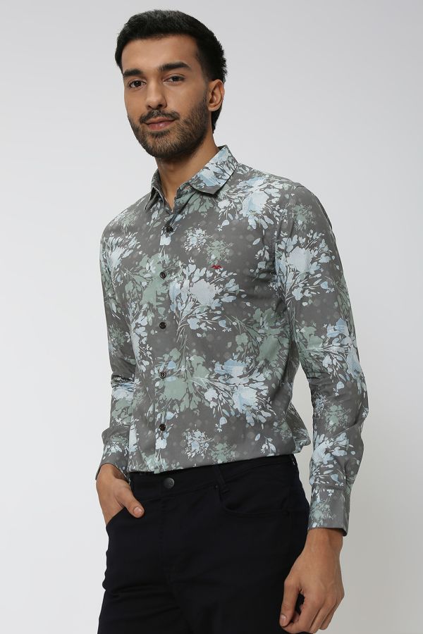 Green Floral Print Shirt