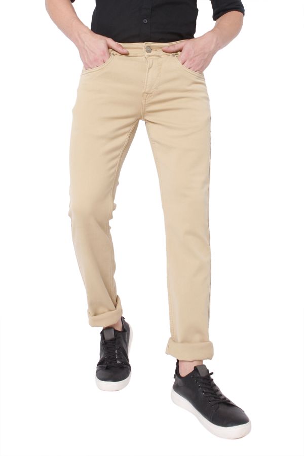 SUPERSTRETCH COLOURED SUPER SLIM FIT LIGHT KHAKI JEANS