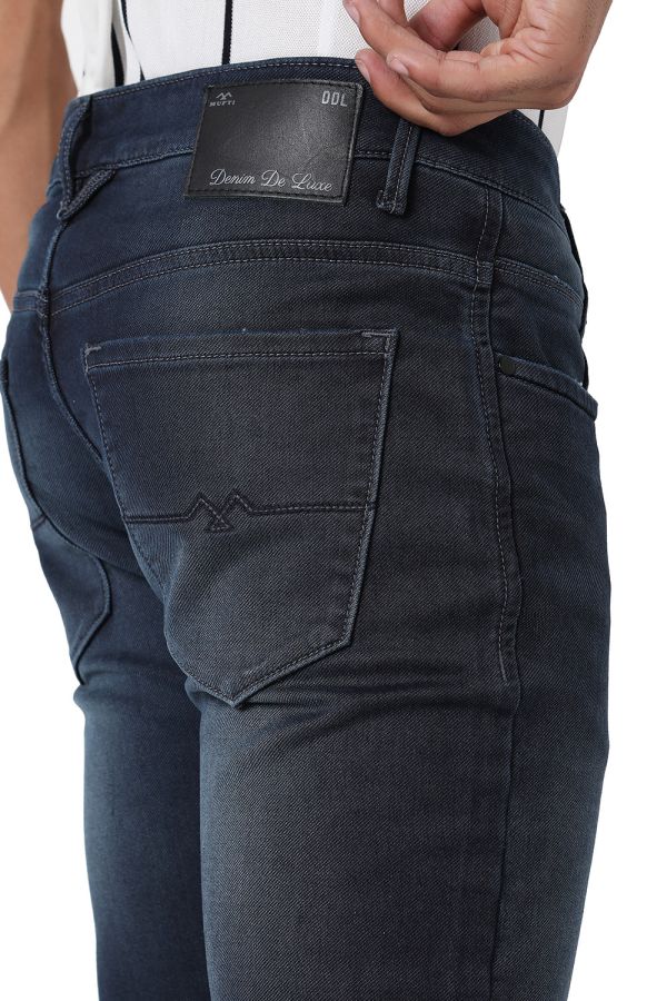 Super Slim Fit Blue Black Stretch Jeans