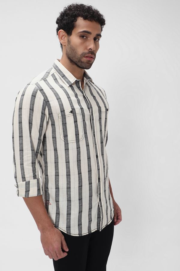 white striped shirt