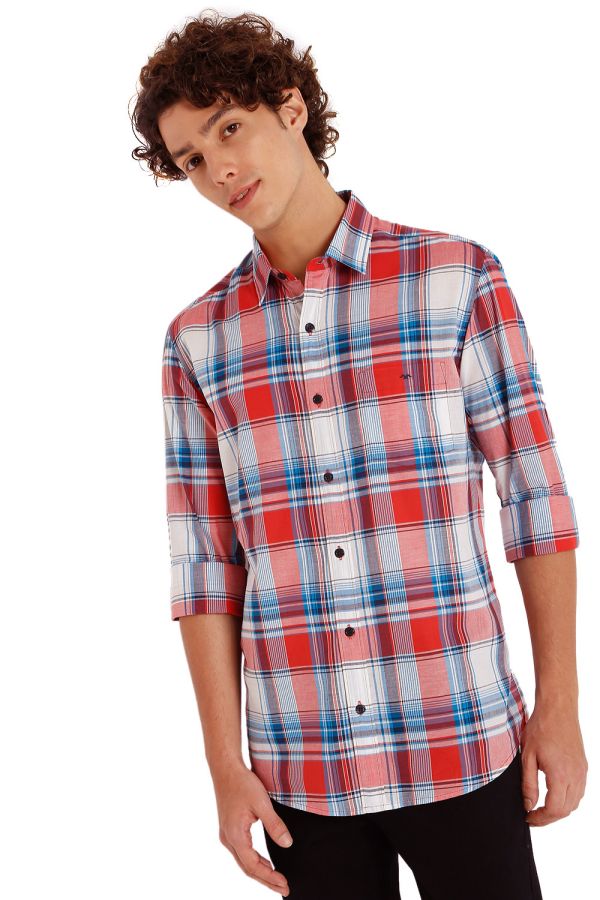 Red & Blue Madras Check Shirt