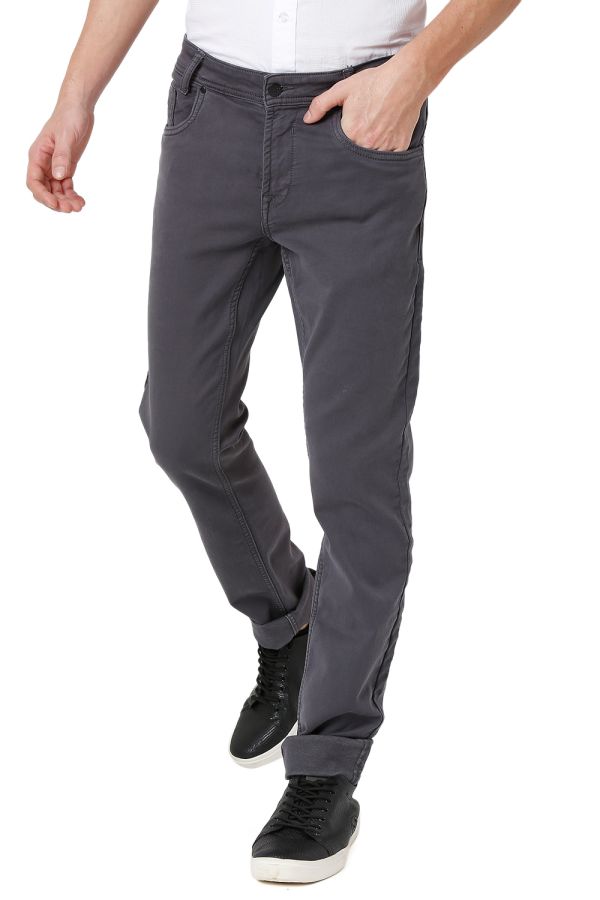 Grey Super Slim Fit Knitted Stretch Jeans