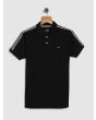 Black Taped Pique Polo T-Shirt