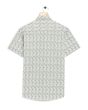 Light Olive & White Resort Print Slim Fit Casual Shirt