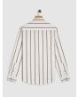 White & Yellow Graphic Stripe Shirt