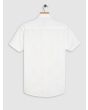 White Textured Plain Shirt