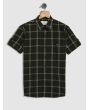 Olive Square Check Shirt 