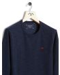 Navy Solid Textured Jersey T-Shirt