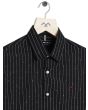 Black & White Printed Stripe Slim Fit Casual Shirt