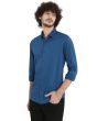 Teal Slim Fit Casual Shirt