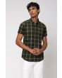 Olive Square Check Shirt 