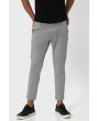 Grey Ankle Length Stretch Chinos Trouser