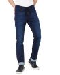 Dark Blue Super Slim Fit Knitted Lightweight Stretch Jeans
