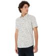 Off White & Navy Resort Print Slim Fit Casual Shirt