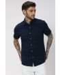 Navy Slim Fit Casual Shirt