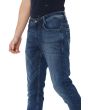 Dark Blue Skinny Fit Knitted Stretch Jeans