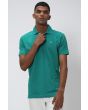 Green Textured Polo T-Shirt