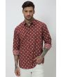 Red & Grey Digital Print Shirt