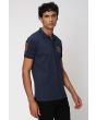 Navy Badged Plain Pique T-Shirt