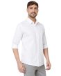 White Slim Fit Casual Shirt