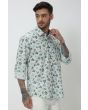 Light Green & Multi Digital Print Shirt