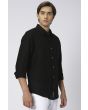 Black Pure Linen Shirt