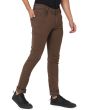 Brown Skinny Fit Knitted Stretch Jeans