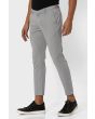 Grey Ankle Length Stretch Chinos Trouser