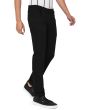 Jet Black Narrow Fit Knitted Stretch Jeans