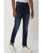 Dark Indigo Blue Skinny Fit Denim Deluxe Stretch Jeans