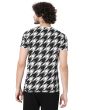 White Houndstooth Graphic Tee