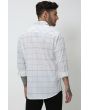 White & Black Stitch Check Shirt