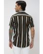 Black & Yellow Resort Stripe Slim Fit Casual Shirt