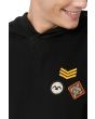 Black Badged Hoodie