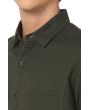Olive Slim Fit Cotton Linen Shirt