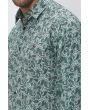 Green Paisley Print Slim Fit Casual Shirt