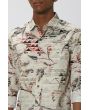Beige & Green Digital Print Shirt