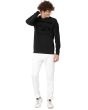 Black Textured Print Sweatshirt