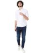 White Dobby Slim Fit Casual Shirt