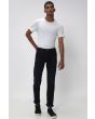 Deep Indigo Blue Straight Fit Denim Deluxe Stretch Jeans