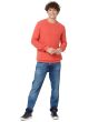 Textured Stripe Cotton Sweater