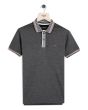 Grey Contrast Collar Polo